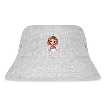 Red-haired princess with blue eyes and a pink dress - Stanley/Stella Recycled Bucket Hat - heather grey - Front