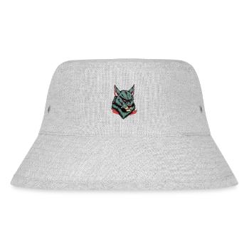 Ace the Furious Wolf - Stanley/Stella Recycled Bucket Hat - heather grey - Front