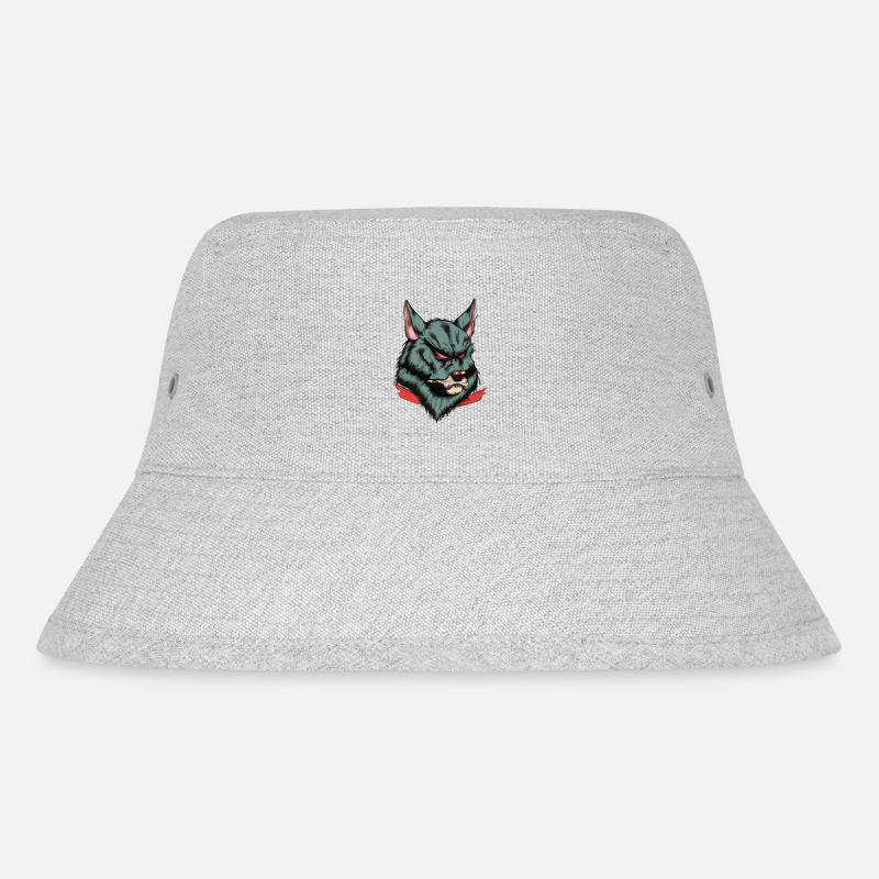 Ace der wütende Wolf - Stanley/Stella recycelter Bucket Hat - Grau meliert