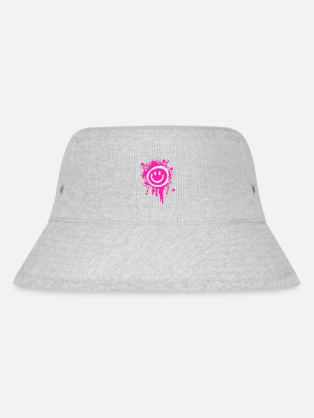 Smile! - Stanley/Stella recycelter Bucket Hat - Grau meliert