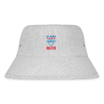 Super Hero Dad - Stanley/Stella recycelter Bucket Hat - Grau meliert - Vorne