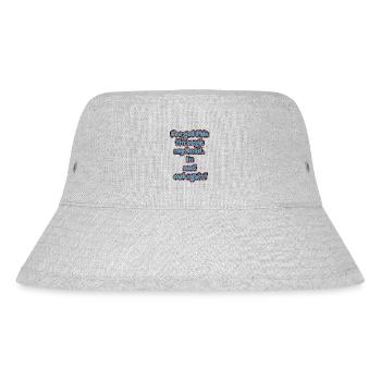 funny non-thinking design / funny sayings - Stanley/Stella Recycled Bucket Hat - heather grey - Front