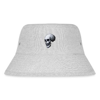 skull - Stanley/Stella recycelter Bucket Hat - Grau meliert - Vorne