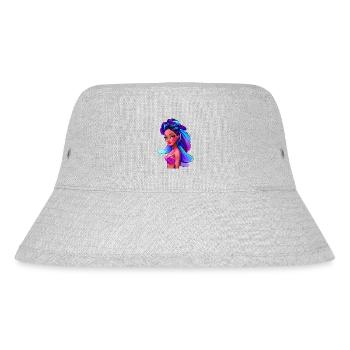African Black Mermaid - Stanley/Stella recycelter Bucket Hat - Grau meliert - Vorne