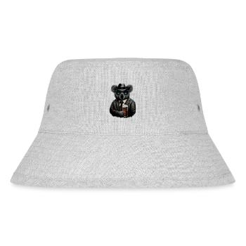 Cooler Koala im Anzug mit Bier - Stanley/Stella recycelter Bucket Hat - Grau meliert - Vorne