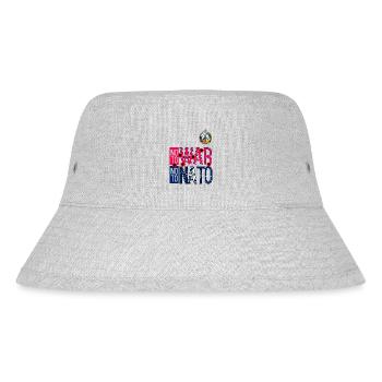 NEIN ZUM KRIEG NEIN ZUR NATO | WELTMARSCH FÜR DEN FRIEDEN 2023 - Stanley/Stella recycelter Bucket Hat - Grau meliert - Vorne