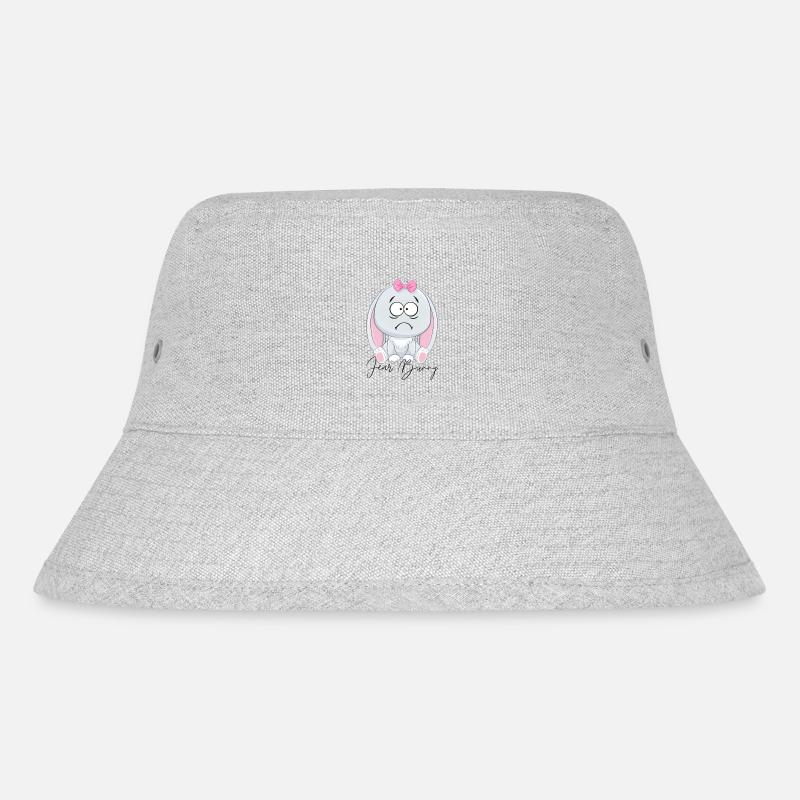 Angsthase - Fear Bunny - Stanley/Stella recycelter Bucket Hat - Grau meliert
