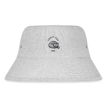 Crazy Cat Dad - Stanley/Stella recycelter Bucket Hat - Grau meliert - Vorne