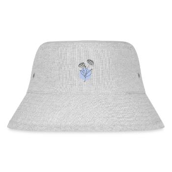 Flower blue circle - Stanley/Stella Recycled Bucket Hat - heather grey - Front