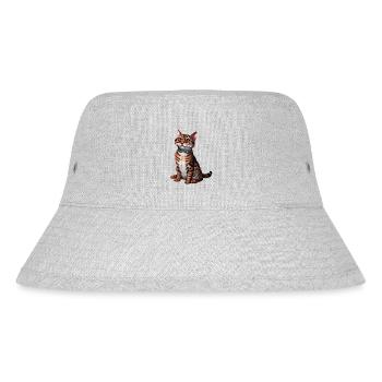 Kätzchen Bengalkatze Katze Katzenbesitzer Kater - Stanley/Stella recycelter Bucket Hat - Grau meliert - Vorne