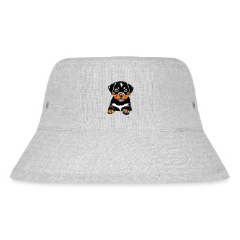 Dog puppy dog Rottweiler dogs Rottweiler puppy - Stanley/Stella Recycled Bucket Hat - heather grey - Front