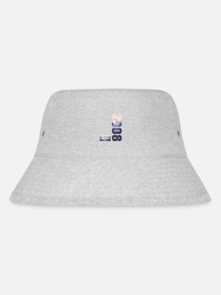 2008. Limited Edition T-Shirt Geburtstags Idee - Stanley/Stella recycelter Bucket Hat - Grau meliert