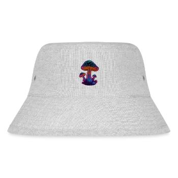 Mushroom Fungi Art Graphic - Stanley/Stella Recycled Bucket Hat - heather grey - Front