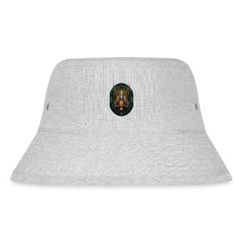 Deer with beer mug. Norse Vikings - Stanley/Stella Recycled Bucket Hat - heather grey - Front
