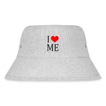 I LOVE ME - Stanley/Stella Recycled Bucket Hat - heather grey - Front