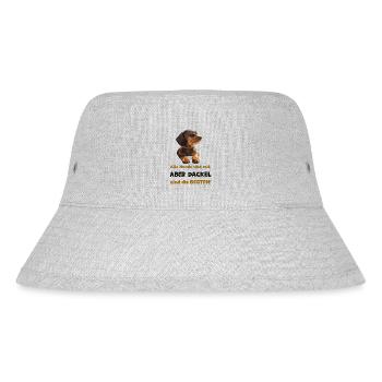 Dackel sind die Besten! Rauhaarteckel Sonnenbrille - Stanley/Stella recycelter Bucket Hat - Grau meliert - Vorne