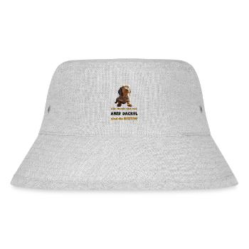 Dackel sind die BESTEN! Liebevoller Rauhaardackel - Stanley/Stella recycelter Bucket Hat - Grau meliert - Vorne
