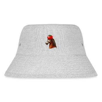 Pferdekopf Tomate - Stanley/Stella recycelter Bucket Hat - Grau meliert - Vorne