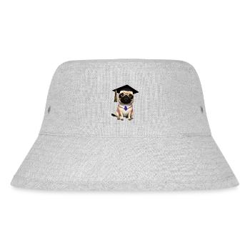 Bachelor Bulldogge Schulabschluss Studium Hunde - Stanley/Stella recycelter Bucket Hat - Grau meliert - Vorne