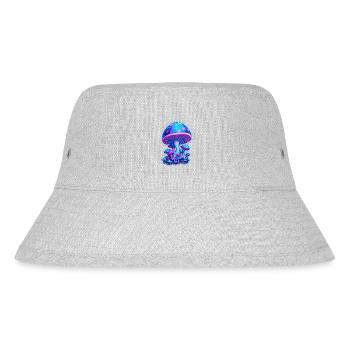 magic mushrooms blue - Stanley/Stella recycelter Bucket Hat - Grau meliert - Vorne