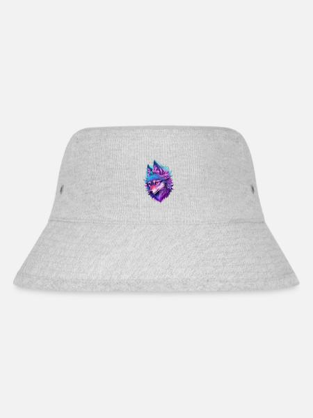 cute wolf head 4 - Stanley/Stella recycelter Bucket Hat - Grau meliert
