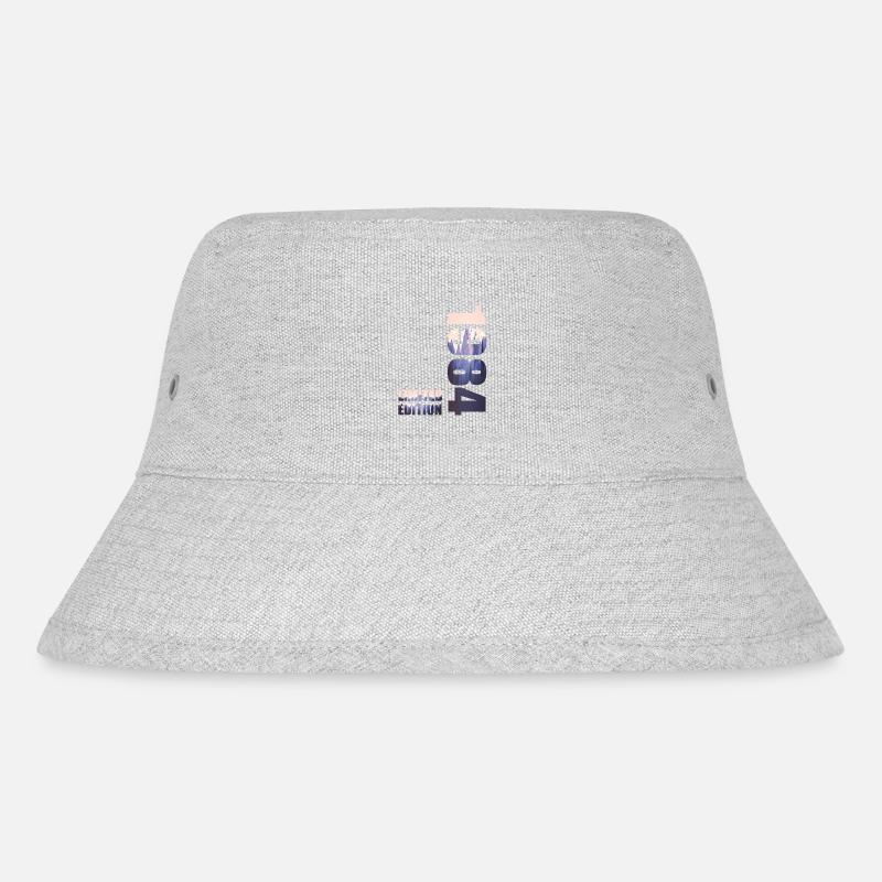 1984. Limited Edition T-Shirt Geburtstags Idee - Stanley/Stella recycelter Bucket Hat - Grau meliert
