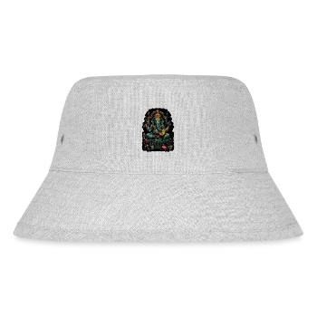 Neon - Ganesha - Elephant God - Instruments - pos - Stanley/Stella recycelter Bucket Hat - Grau meliert - Vorne