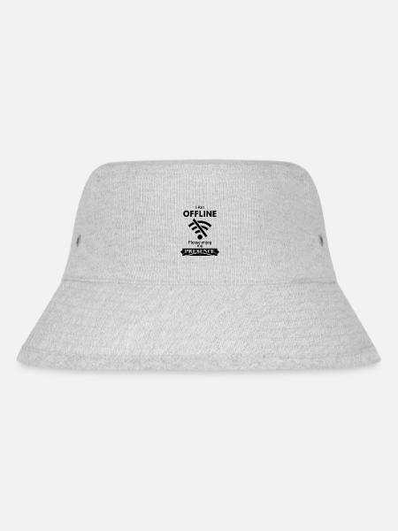 I Am OFFLINE - schwarz - Stanley/Stella recycelter Bucket Hat - Grau meliert