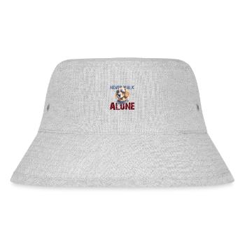 Goldener Retreiver - Stanley/Stella recycelter Bucket Hat - Grau meliert - Vorne