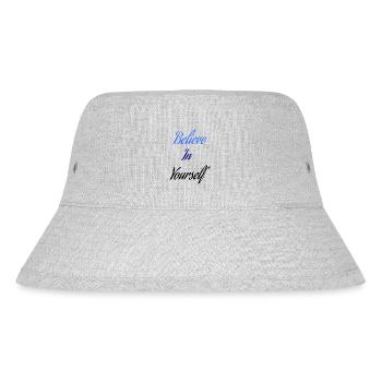 Glaube an dich selbst(M) - Stanley/Stella recycelter Bucket Hat - Grau meliert - Vorne