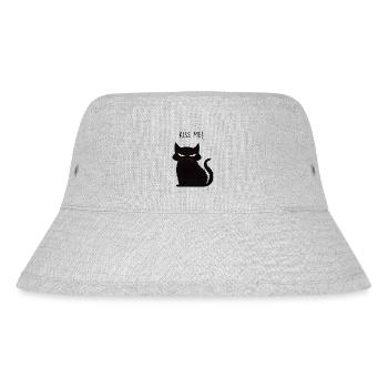 Kiss me! - Stanley/Stella recycelter Bucket Hat - Grau meliert - Vorne