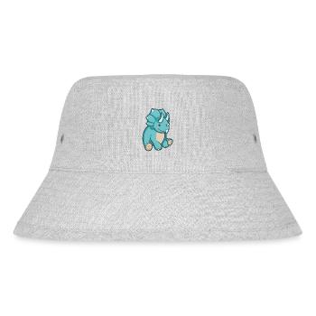hugadino Triceratops, dino, cute dinosaur - Stanley/Stella Recycled Bucket Hat - heather grey - Front