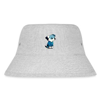 Netter kleiner Hund in blauer Jacke - Stanley/Stella recycelter Bucket Hat - Grau meliert - Vorne