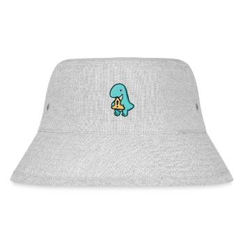 hugadino Dino Warnung, süßer Dinosaurier - Stanley/Stella recycelter Bucket Hat - Grau meliert - Vorne