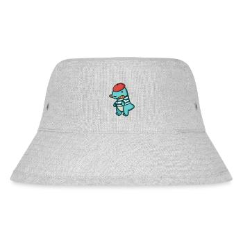 hugadino dino embrace, cute dinosaur - Stanley/Stella Recycled Bucket Hat - heather grey - Front