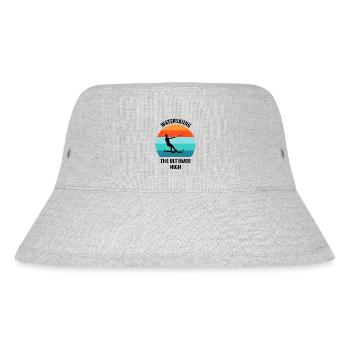 Water skis, water skis, water skiers - Stanley/Stella Recycled Bucket Hat - heather grey - Front