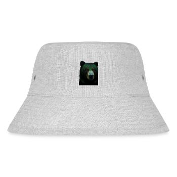 Green Bear - Stanley/Stella Recycled Bucket Hat - heather grey - Front