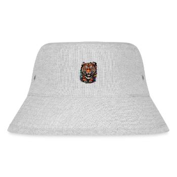 Graffiti Tiger - Stanley/Stella recycelter Bucket Hat - Grau meliert - Vorne