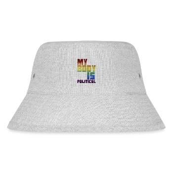 MEIN KÖRPER IST POLITISCH - Stanley/Stella recycelter Bucket Hat - Grau meliert - Vorne