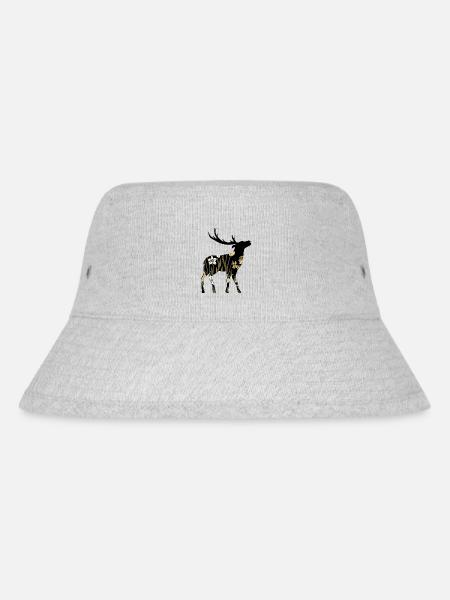 Hirsch - Stanley/Stella recycelter Bucket Hat - Grau meliert