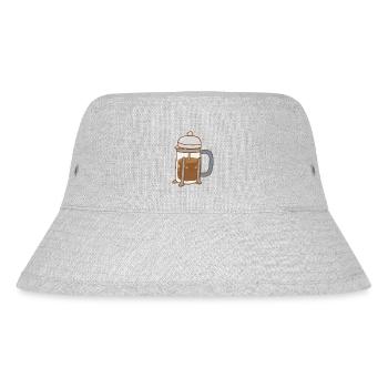 Kawaii Sweet French Press - Stanley/Stella Recycled Bucket Hat - heather grey - Front