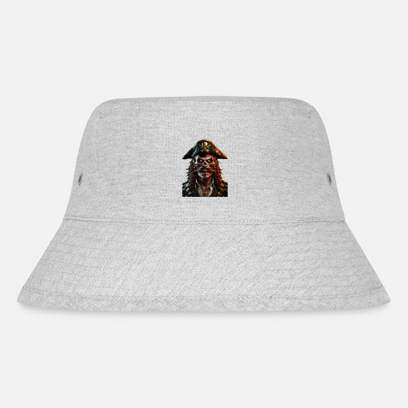 Pirat - Stanley/Stella recycelter Bucket Hat - Grau meliert