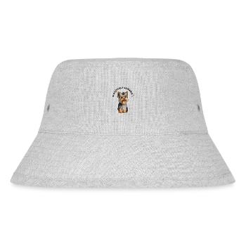 Yorkie mit einem süßen Statement - Stanley/Stella recycelter Bucket Hat - Grau meliert - Vorne
