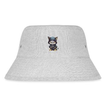 Cat Hip Hop Rap Rapper DJ Ghetto Crew Gangster - Bob recyclé Stanley/Stella - gris chiné - Devant