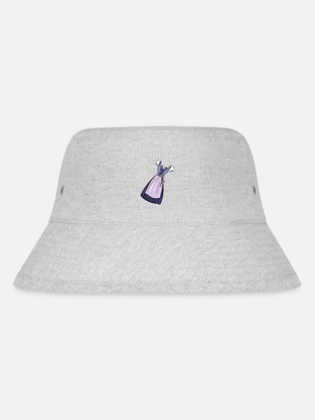 Dirndl - Stanley/Stella recycelter Bucket Hat - Grau meliert