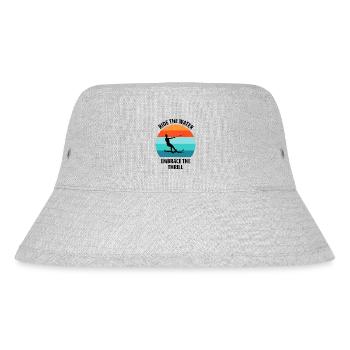 Water skis, water skis, water skiers - Stanley/Stella Recycled Bucket Hat - heather grey - Front