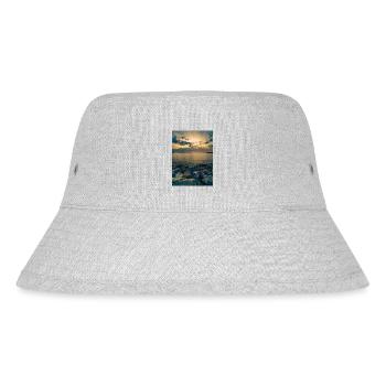 Ozean - Stanley/Stella recycelter Bucket Hat - Grau meliert - Vorne