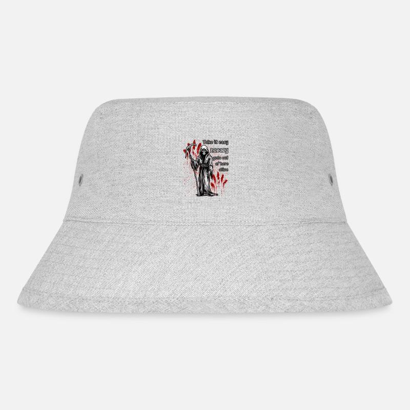 Nimm es leicht, hier kommt keiner lebend raus. - Stanley/Stella recycelter Bucket Hat - Grau meliert