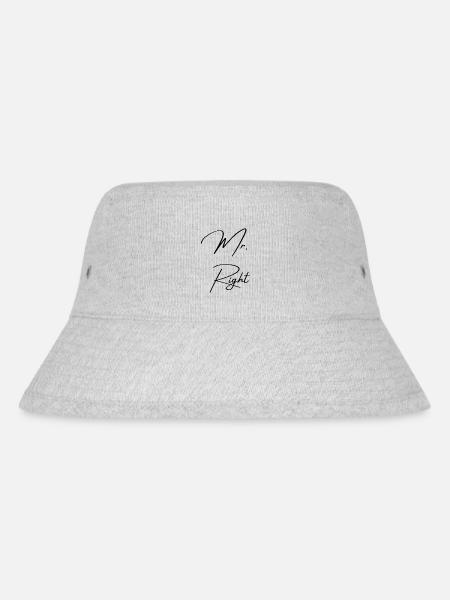 Mr. Right - Stanley/Stella recycelter Bucket Hat - Grau meliert
