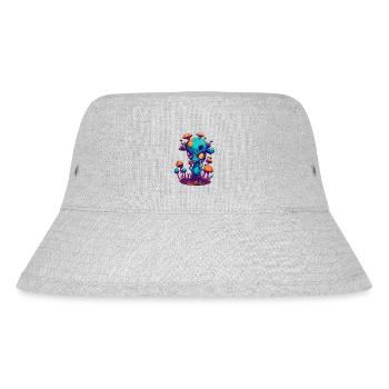 Trippy Alien 05 - Stanley/Stella recycelter Bucket Hat - Grau meliert - Vorne